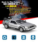 DeLorean Time Machine De Volta para o Futuro Modelo de Carro de Metal Fundido Simulação Coleção Brinquedo Infantil Presente