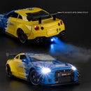 GTR Revuelto Carro de Liga de Brinquedo Miniatura Diecast Supercarro Portas Abertas Som Luz Puxar Volante Dianteiro Carros de Direção Presente para Criança