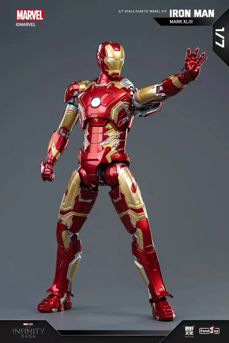 Homem de Ferro FondJoy LED MK42 MK43 MK46 MK1 MK2 MK3 MK4 Brinquedos DIY Figura de Ação Coleção Tony Stark Modelo de Anime Presente para Crianças