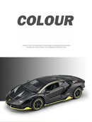 Lamborghini LP780-4 liga modelo de carro ornamentos, som e luz brinquedo menino presente