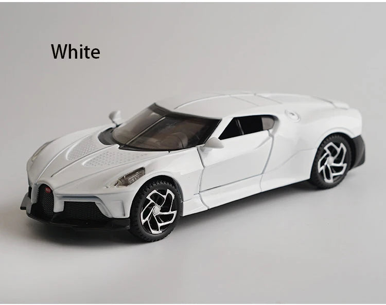 Brinquedos Bugatti La Voiture Noire Liga Fundida Simulação Brinquedo Veículos Modelos Meninos Presentes para Crianças