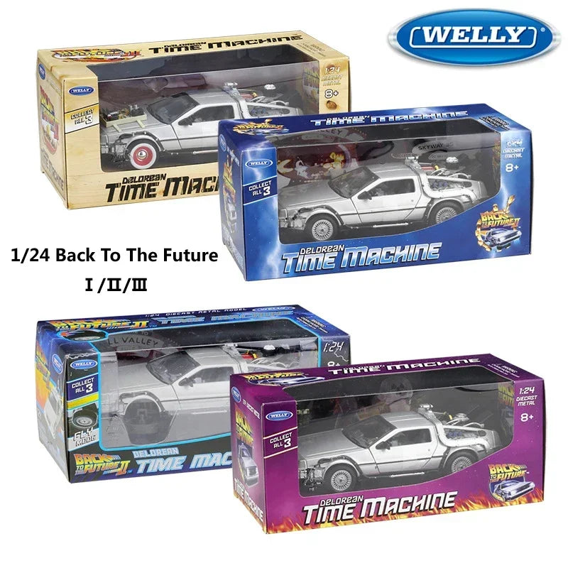 Delorean De Volta para o Futuro Máquina do Tempo Diecast Liga Modelo Carro de Metal para Meninos Brinquedo Coleção de Presentes