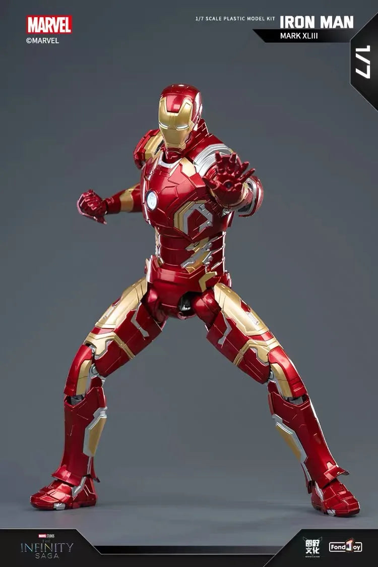 Homem de Ferro FondJoy LED MK42 MK43 MK46 MK1 MK2 MK3 MK4 Brinquedos DIY Figura de Ação Coleção Tony Stark Modelo de Anime Presente para Crianças