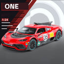 ONE Sports Car Modelo Brinquedo Modificado Metal Diecast Veículos de Roda Livre Simulação Som e Luz Presente para Crianças