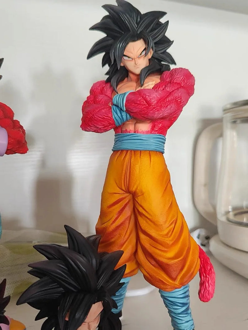 Dragon Ball GT Cabeças Duplas Super Saiyan Son Goku Figura Planb SSJ4  Modelo de Pvc Estátua Bonecas Coleções Decoração Brinquedos Presentes