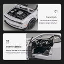Dodge Challenger Hellcat Toy Car para 1:32 Escala Die Cast Metal Cars Toy Pull Back Hellcat Model Cars com Som e Luz Hellc