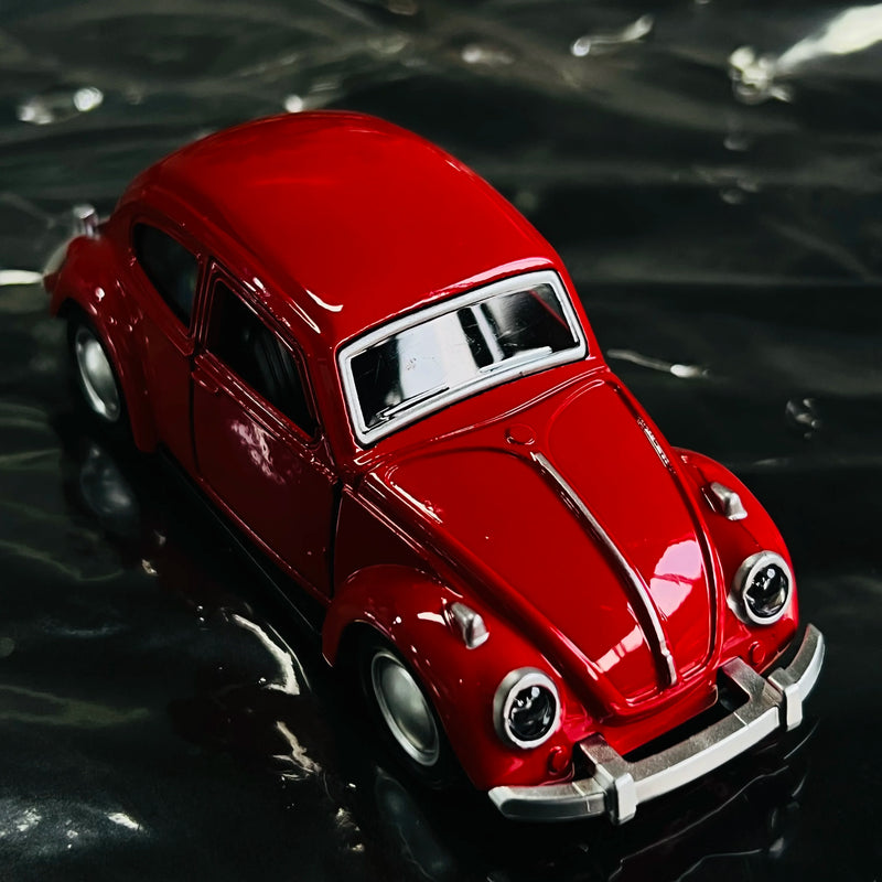 Carro antigo esportivo modelo fusca clássico miniatura brinquedo de carro de liga leve de alta qualidade com porta dupla, decoração , presentes