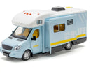 Carro de luxo RV modelo de carro de brinquedo fundido de metal Camper Van Motorhome modelo de carro de turismo com som e luz presente para crianças