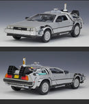 DeLorean Time Machine De Volta para o Futuro Modelo de Carro de Metal Fundido Simulação Coleção Brinquedo Infantil Presente