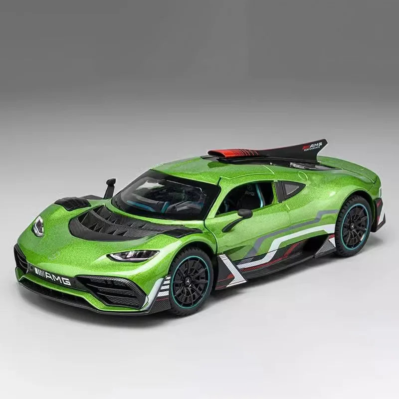 ONE Sports Car Modelo Brinquedo Modificado Metal Diecast Veículos de Roda Livre Simulação Som e Luz Presente para Crianças