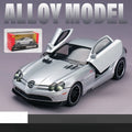 SLR 772S Modelo de carro de brinquedo Corpo de liga Pneus de borracha Diecast Supercarros Modelos Portas abertas Som Luz Brinquedos para crianças Presentes