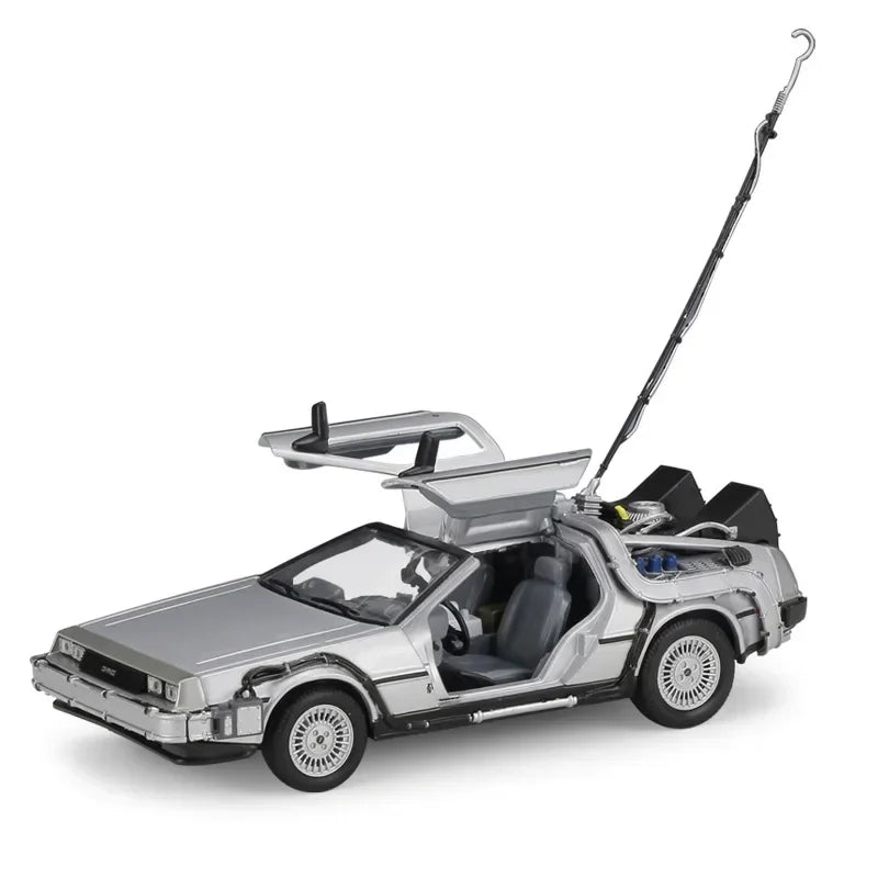 Delorean De Volta para o Futuro Máquina do Tempo Diecast Liga Modelo Carro de Metal para Meninos Brinquedo Coleção de Presentes