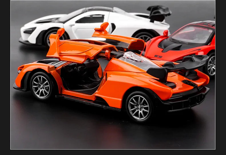 Modelo de carro de liga leve, brinquedo infantil, modelo de carro com som e luz, carro de exposição, brinquedo não controlado por rádio