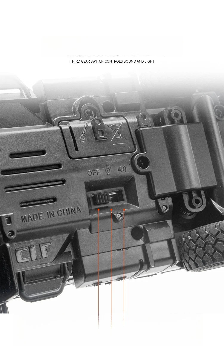 Carro de polícia blindado SWAT em escala 1:32, modelo de brinquedo de metal fundido, com absorção de choque, caminhão pesado, brinquedo com som e luz, presente para crianças