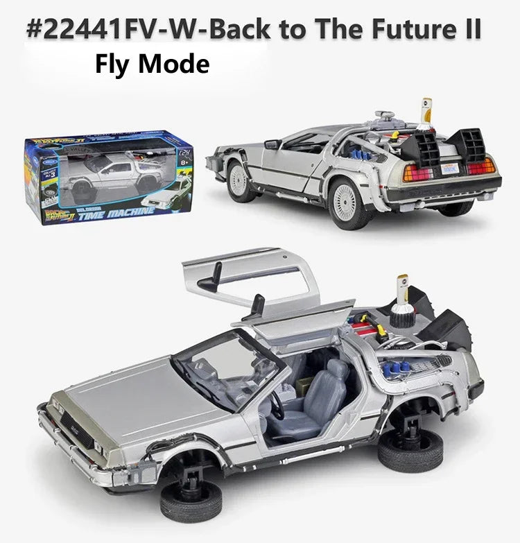 Delorean De Volta para o Futuro Máquina do Tempo Diecast Liga Modelo Carro de Metal para Meninos Brinquedo Coleção de Presentes