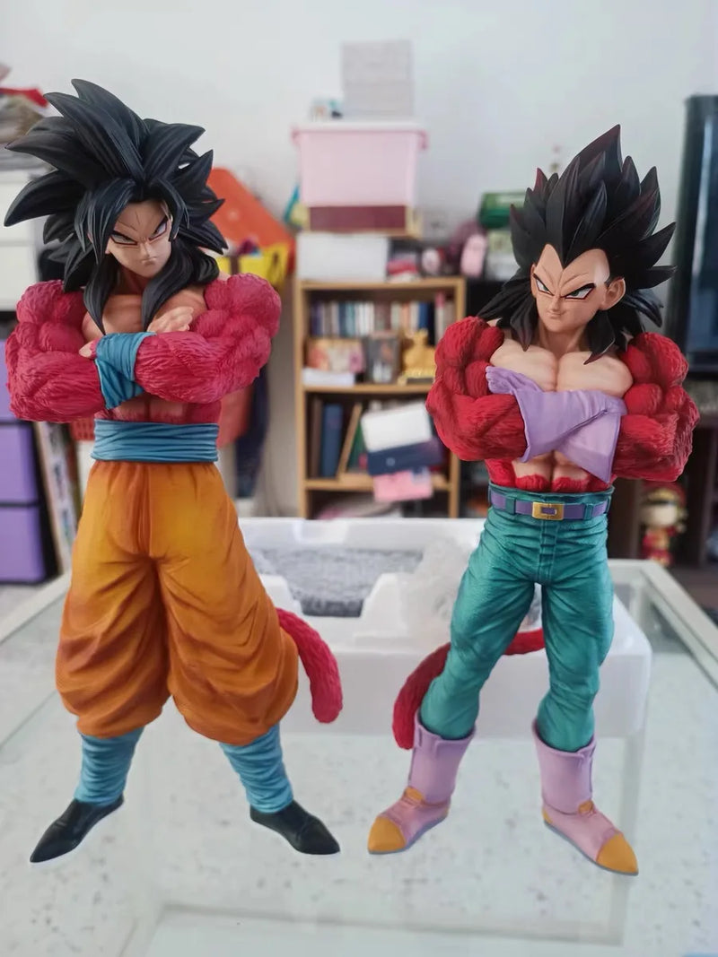 Dragon Ball GT Cabeças Duplas Super Saiyan Son Goku Figura Planb SSJ4  Modelo de Pvc Estátua Bonecas Coleções Decoração Brinquedos Presentes