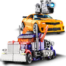 Transformers  Brinquedos de transformação Robô Carro Liga de Plástico YS04A Optimu Prim Figura de Ação Anime Filme Série Presente de Aniversário para Crianças