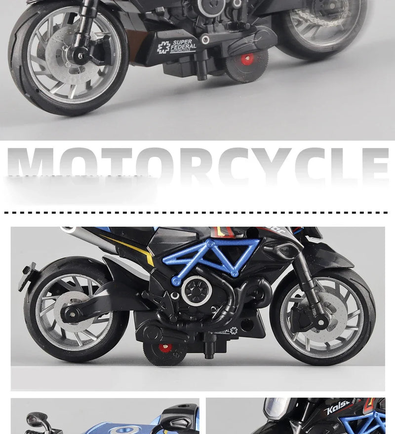 Pocket Toy Alloy Motorcycle Model Miniature Diecast Racing Off-Road Motorcycle Simulation Car Toy Street Motorcycle Model Gift