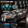 Carro de corrida elétrico de controle remoto de alta velocidade com 4 canais, modelo de veículo esportivo para meninos e crianças, presente de aniversário