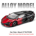 REVUELTO Miniatura Modelo Brinquedo Carros Esportivos Liga Fundida Supercarros Som Luz Portas Abertas Puxe para Trás para Presentes de Crianças