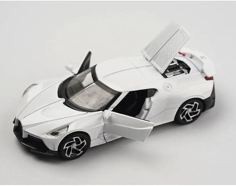 Brinquedos Bugatti La Voiture Noire Liga Fundida Simulação Brinquedo Veículos Modelos Meninos Presentes para Crianças