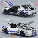 GTR R34 SKYLINE Liga Rápida Simulação Carro Modelo Diecasts & Veículos de Brinquedo e Carros Decoração Brinquedos para Crianças