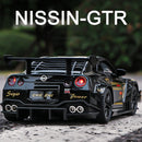 Nissan Skyline Ares GTR R35 Diecasts e veículos de brinquedo, modelo de carro de brinquedo de metal, simulação de alta qualidade, coleção de brinquedos para crianças