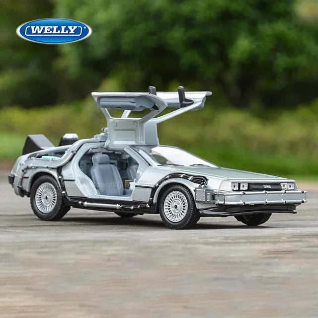 Delorean De Volta para o Futuro Máquina do Tempo Diecast Liga Modelo Carro de  Metal para Meninos Brinquedo Coleção de Presentes