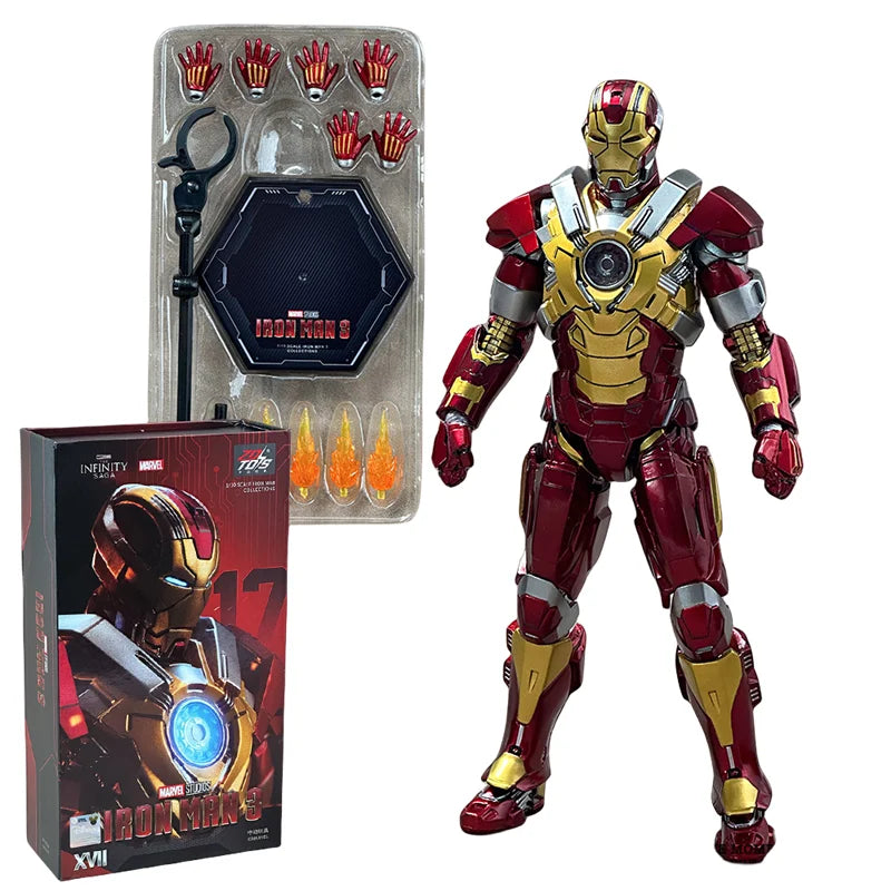 Figuras de ação Estátua de filme Modelo Adulto Colecionável ZD Toys Iron Man Series Blacklash Figuras 1/10 MK33 MK39 MK17 MK21
