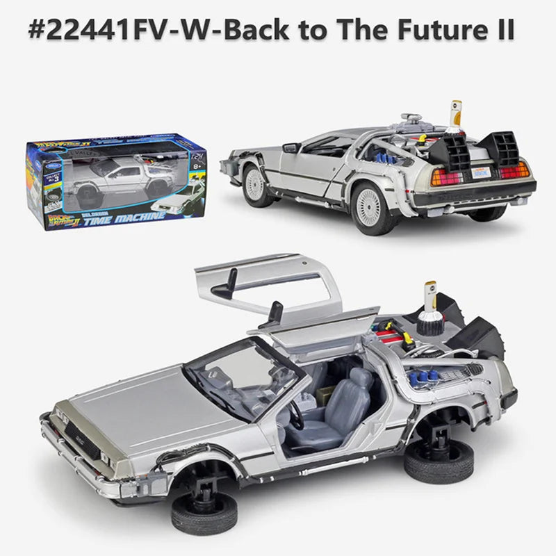 Delorean De Volta para o Futuro Máquina do Tempo Diecast Liga Modelo Carro de  Metal para Meninos Brinquedo Coleção de Presentes