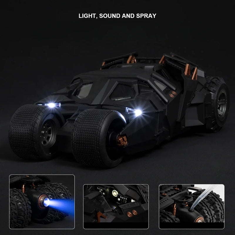 Carro clássico do filme Batman 2008 Batmóvel   Tumbler! Alloy Concept Bat Sports Car Modelo Diecast Metal Toy Race Car Modelo Sound Light Kids Gifts