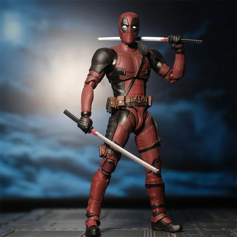 Deadpool Deadpool e Wolverine SHFiguarts Joint Movable New Mutants Wilson Comics SHF Modelo de filme Brinquedo para crianças Presente