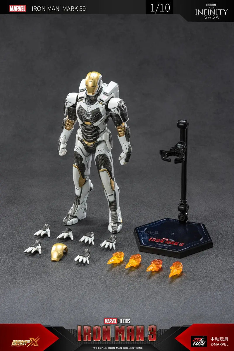Figuras de ação Estátua de filme Modelo Adulto Colecionável ZD Toys Iron Man Series Blacklash Figuras 1/10 MK33 MK39 MK17 MK21