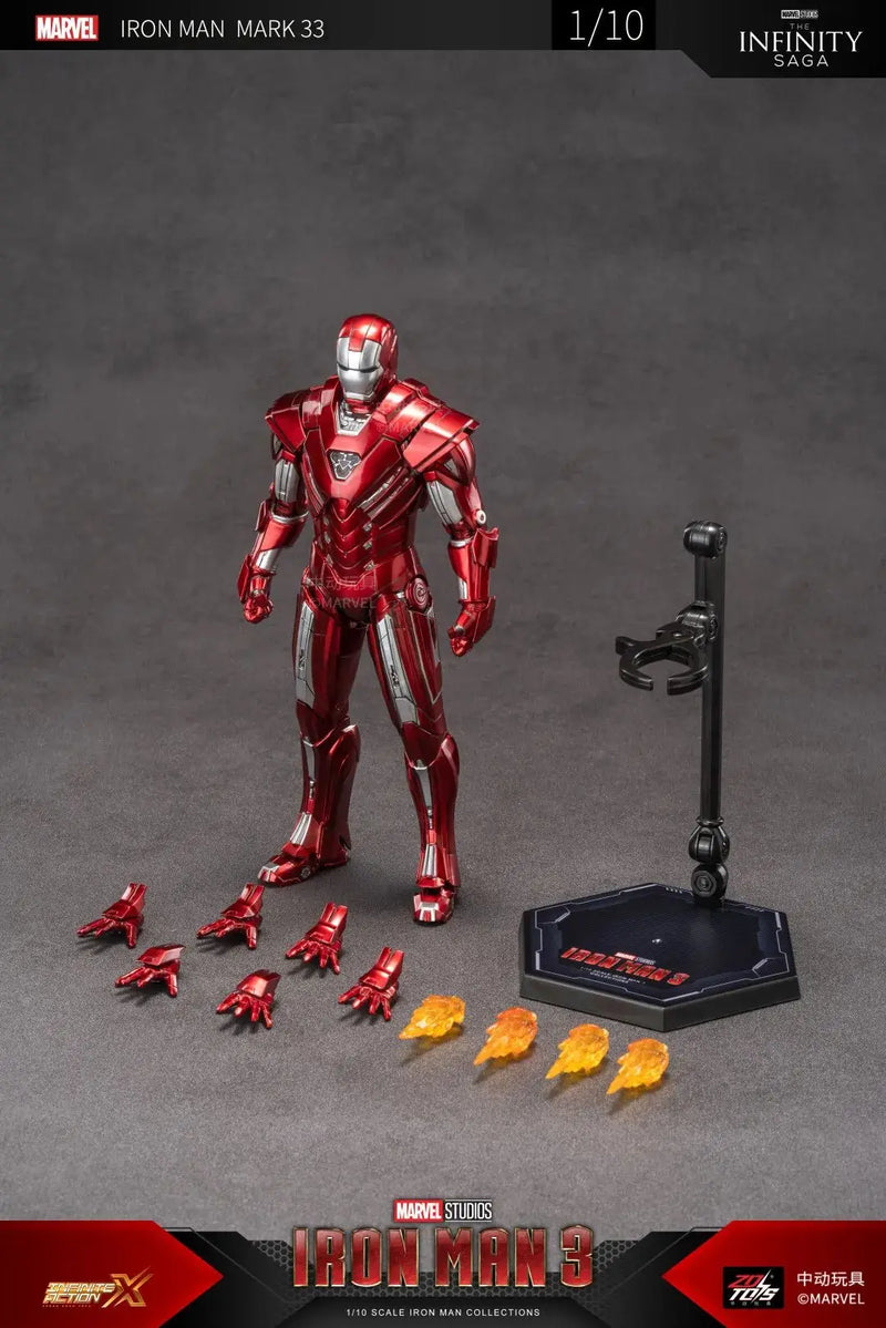 Figuras de ação Estátua de filme Modelo Adulto Colecionável ZD Toys Iron Man Series Blacklash Figuras 1/10 MK33 MK39 MK17 MK21