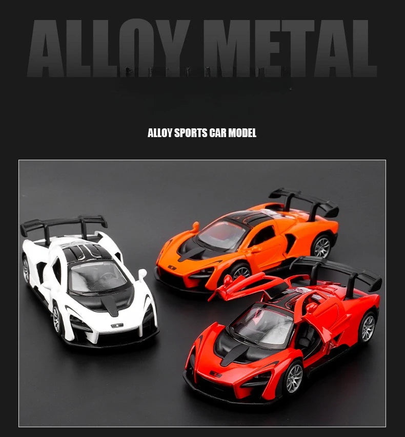 Modelo de carro de liga leve, brinquedo infantil, modelo de carro com som e luz, carro de exposição, brinquedo não controlado por rádio