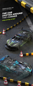 Carro de corrida elétrico de controle remoto de alta velocidade com 4 canais, modelo de veículo esportivo para meninos e crianças, presente de aniversário