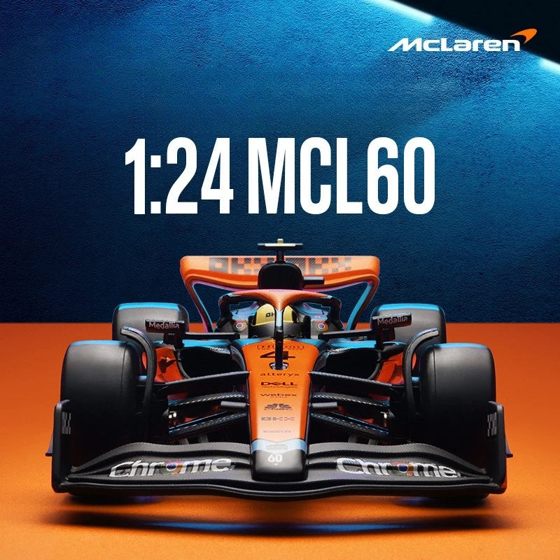 McLaren F1 Team MCL60 4# Lando Norris 81# Oscar Piastri Alloy Diecast Modelo de carro de corrida Feeling Hobby Collection Friend