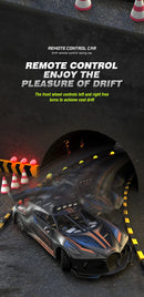 Carro de corrida elétrico de controle remoto de alta velocidade com 4 canais, modelo de veículo esportivo para meninos e crianças, presente de aniversário