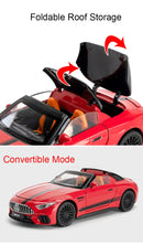 SL63 G800 Modelo Miniatura Carro Brinquedos Diecast Liga Veículos Roda Dianteira Direção Som Luz Puxar Para Trás Modelos Presente Adulto