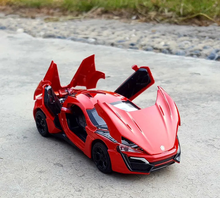 Lyken Hyper Fast Alloy Sport Car Modelo Diecasts & Toy Vehicles e Furious Cars Decoração Brinquedos para Crianças