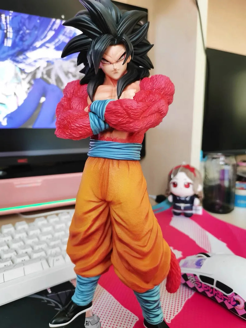 Dragon Ball GT Cabeças Duplas Super Saiyan Son Goku Figura Planb SSJ4  Modelo de Pvc Estátua Bonecas Coleções Decoração Brinquedos Presentes