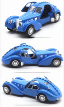 Bugatti 57SC Atlantic Classic Car Simulação Diecast Metal Alloy Model Car Coleção de brinquedos para crianças Presentes