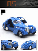 Bugatti 57SC Atlantic Classic Car Simulação Diecast Metal Alloy Model Car Coleção de brinquedos para crianças Presentes