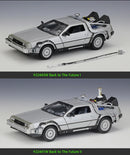 DeLorean Time Machine De Volta para o Futuro Modelo de Carro de Metal Fundido Simulação Coleção Brinquedo Infantil Presente