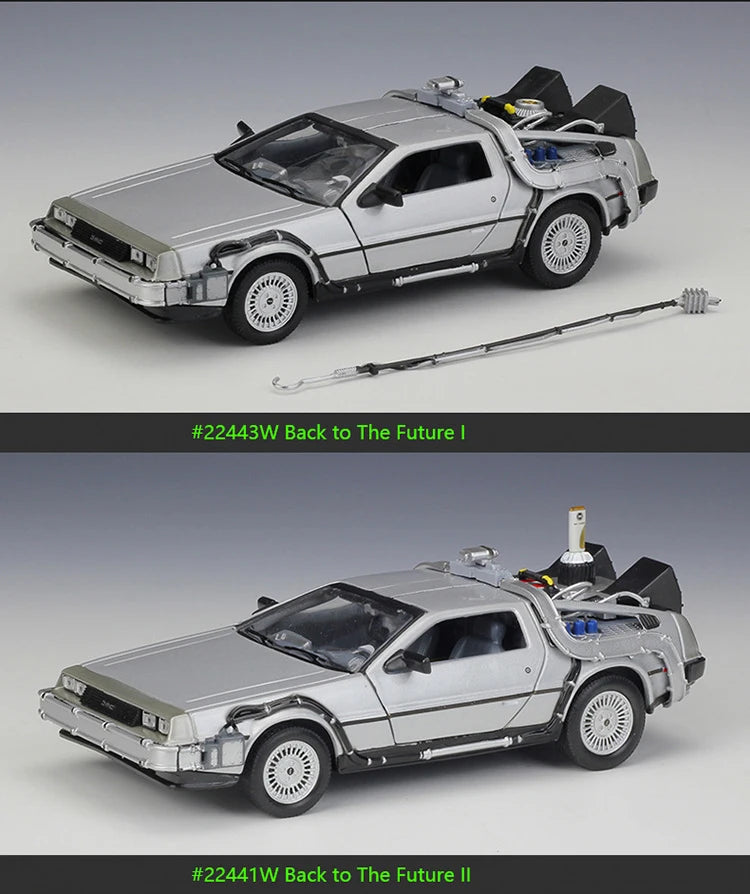 DeLorean Time Machine De Volta para o Futuro Modelo de Carro de Metal Fundido Simulação Coleção Brinquedo Infantil Presente