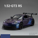 GT3-RS Targa 4S Carro Esportivo Brinquedo Leve Som Puxar Para Trás Liga Fundida Carros de Corrida Coleção Presente Meninos