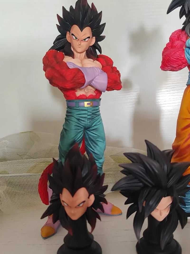 Dragon Ball GT Cabeças Duplas Super Saiyan Son Goku Figura Planb SSJ4  Modelo de Pvc Estátua Bonecas Coleções Decoração Brinquedos Presentes