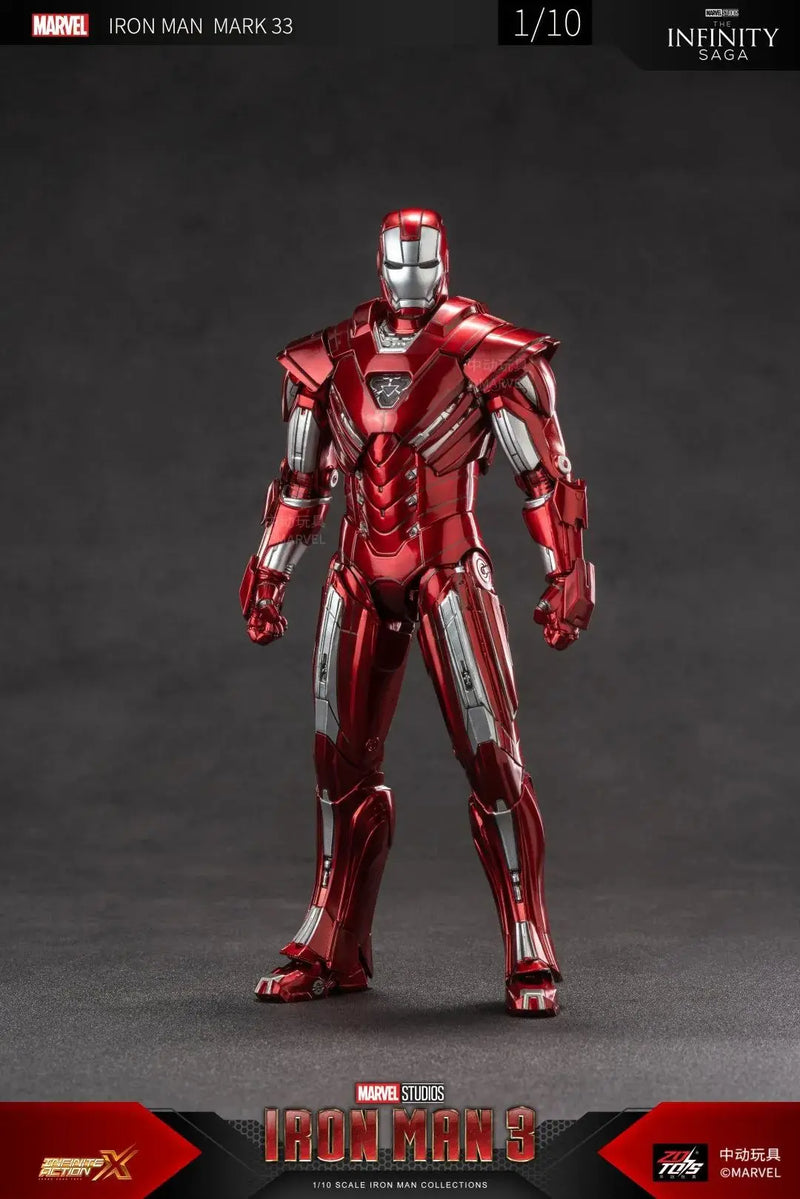 Figuras de ação Estátua de filme Modelo Adulto Colecionável ZD Toys Iron Man Series Blacklash Figuras 1/10 MK33 MK39 MK17 MK21
