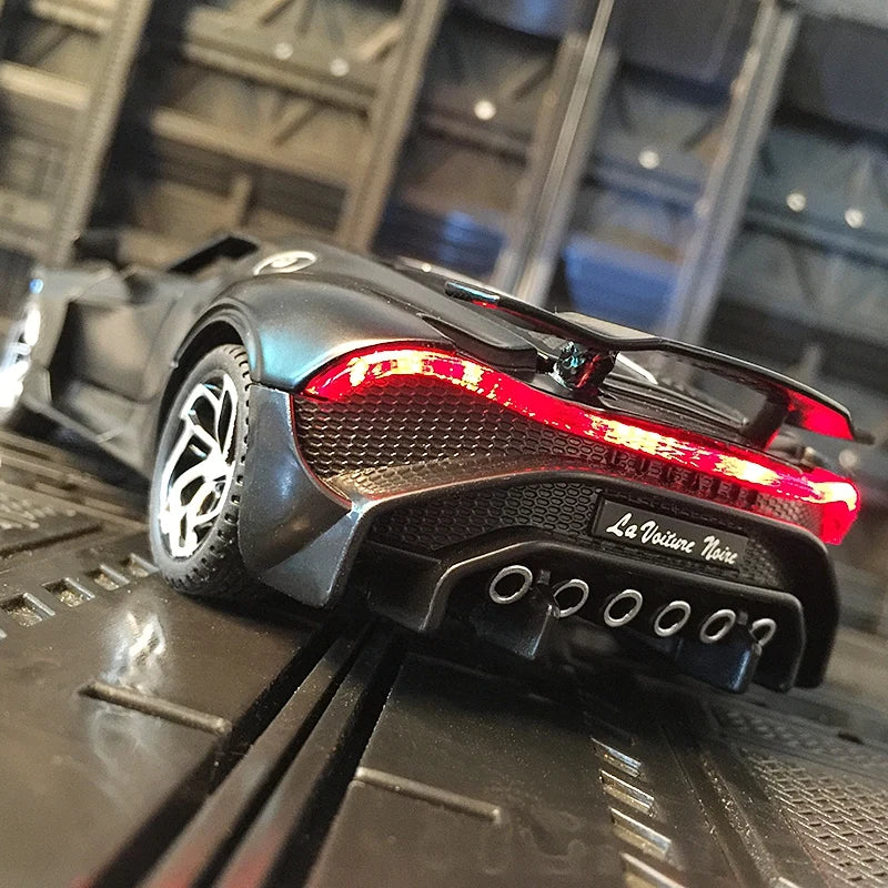 Brinquedos Bugatti La Voiture Noire Liga Fundida Simulação Brinquedo Veículos Modelos Meninos Presentes para Crianças