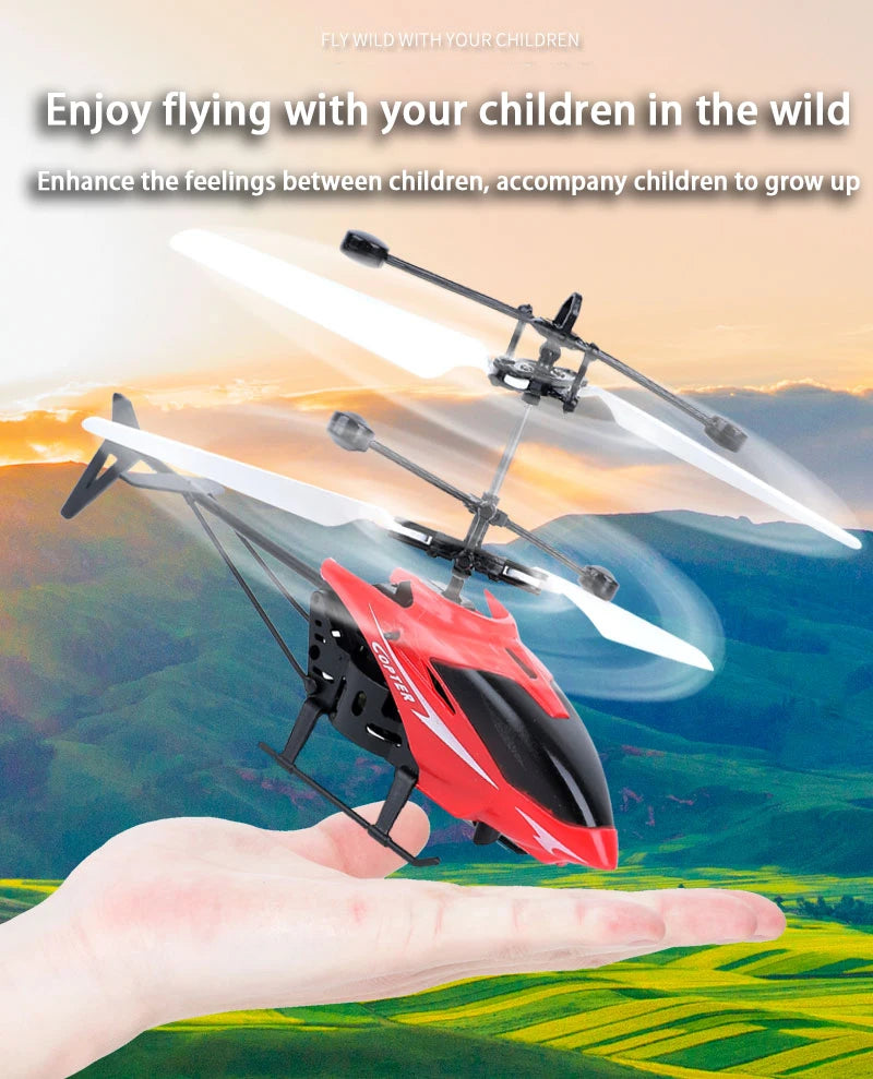 Rechargeable Mini RC Drone Remote Safe Fall-resistant RC Helicopters Drone Children Toys（No remote control battery
